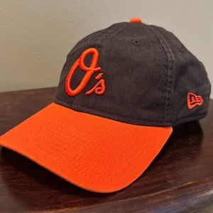 Baltimore Orioles black and orange New Era adjustable hat